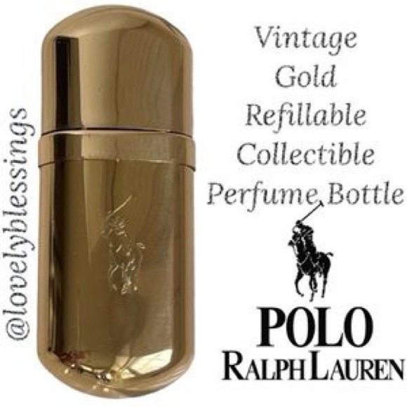 Vintage Rare Ralph Lauren Polo Gold Perfume Bottle Rare Vintage Collectible